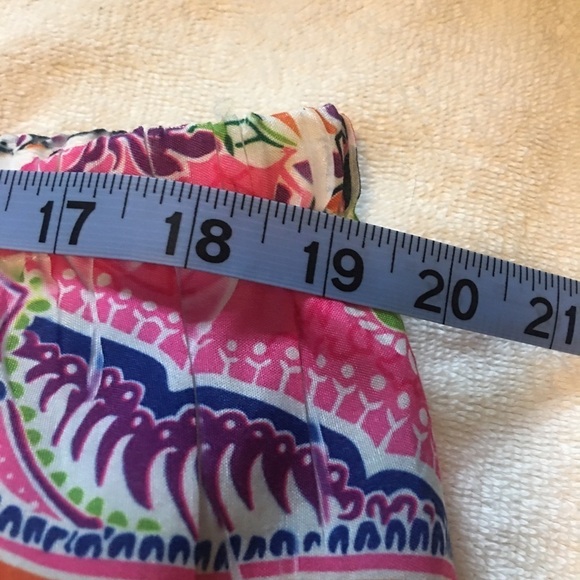 Colorful pull on midi skirt by Cato  22/24. Full, pleated, and lined, tiered. - Picture 6 of 7